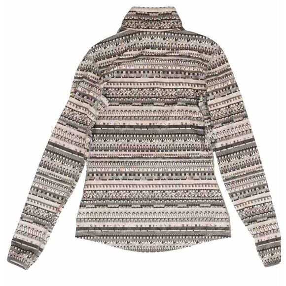 Nike Pro Pullover Womans Medium Gray Aztec Half‎ Zip Mock Neck Pullover - Picture 3 of 6